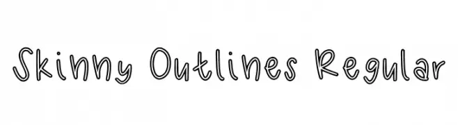 Skinny Outlines Regular  Frei Schriftart Herunterladen