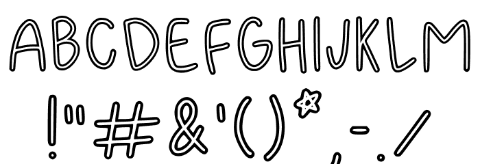 Skinny Outlines Regular Font OTHER CHARS