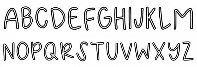 Skinny Outlines Regular Schriftart Groß