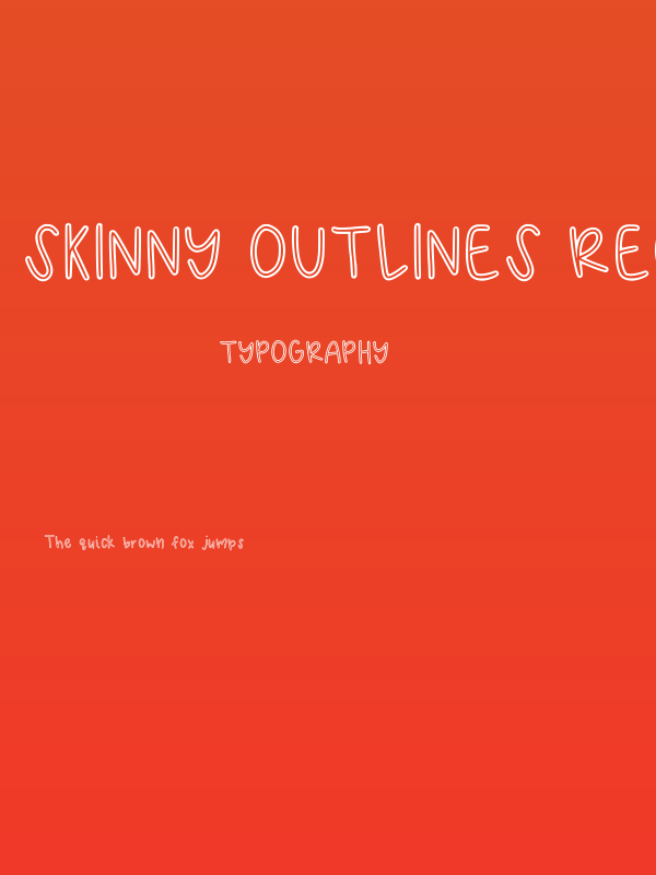 Skinny Outlines Regular Poster