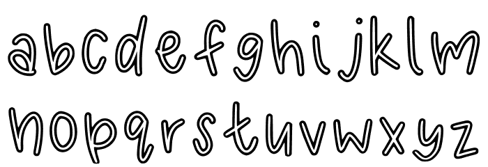 Skinny Outlines Regular Font LOWERCASE