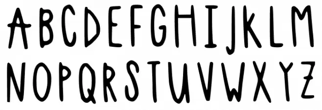 Skinny Regular フォント 大文字