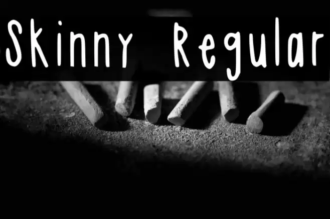 Skinny Regular Font examples