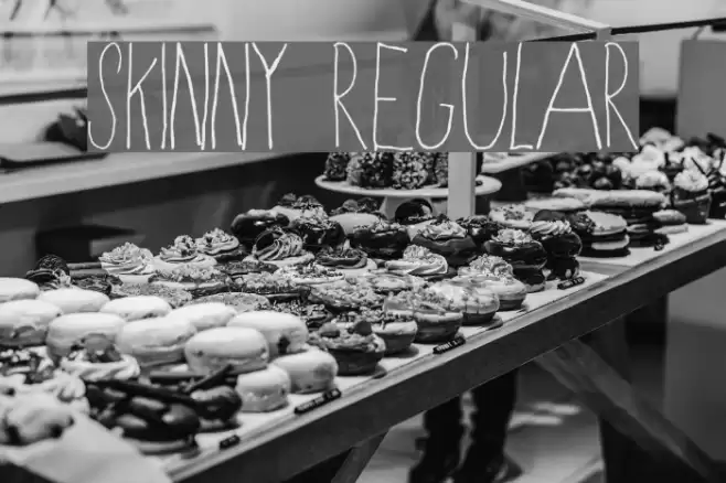 Skinny Regular フォント examples