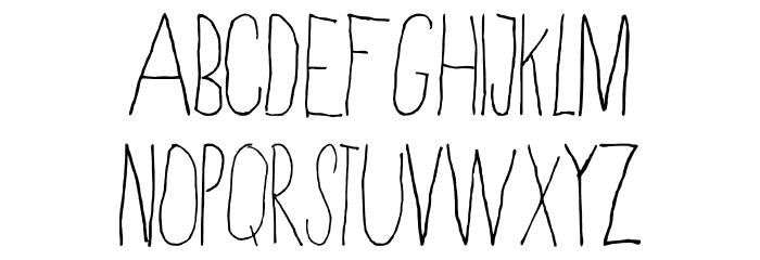 Skinny Regular フォント 小文字