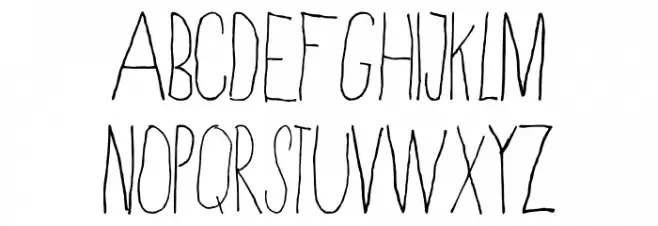Skinny Regular フォント 小文字