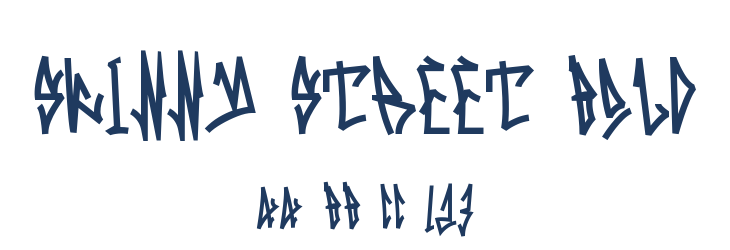 Skinny Street Bold Font Preview