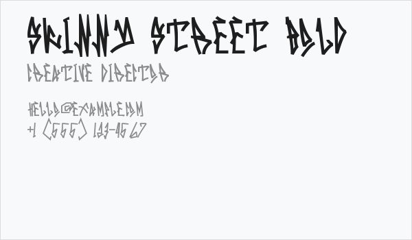 Skinny Street Bold Business Card