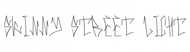 Skinny Street Light Font