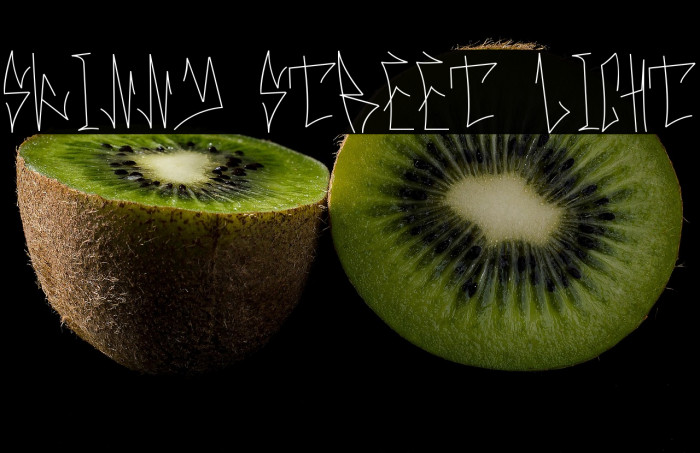 Skinny Street Light Fonte examples