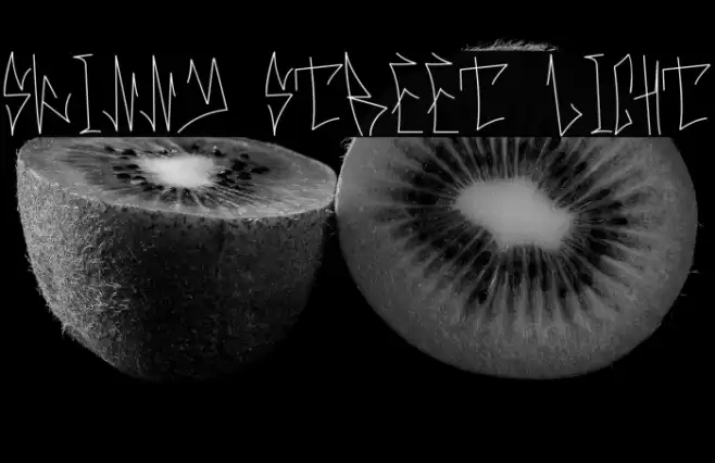 Skinny Street Light Font examples