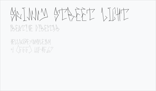 Skinny Street Light Business Card