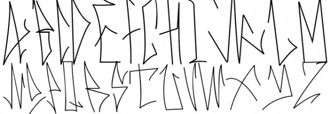 Skinny Street Light Font LOWERCASE