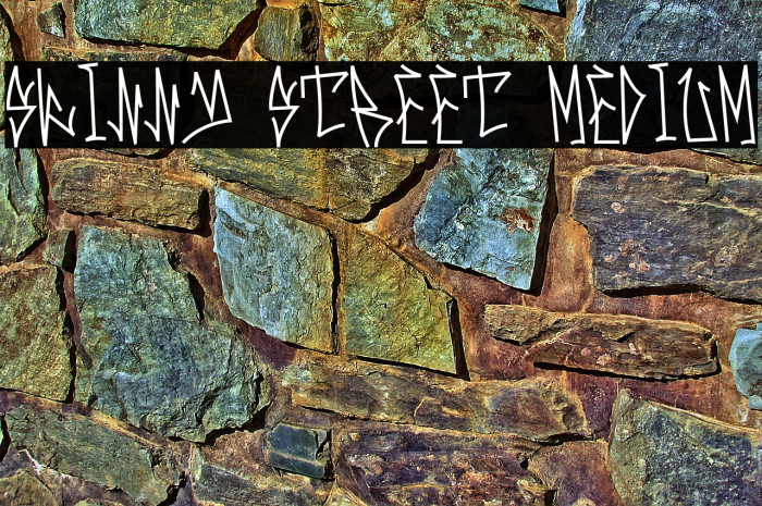 Skinny Street Medium Caratteri examples