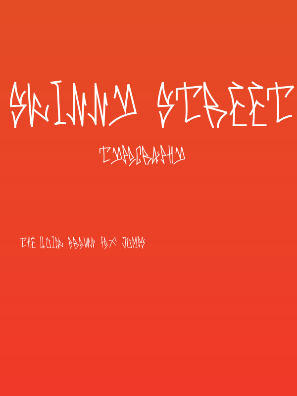 Skinny Street Medium Poster