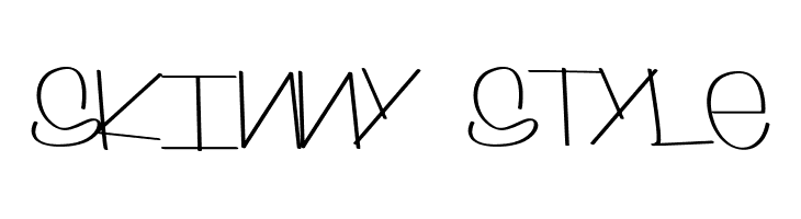 Skinny Style  Frei Schriftart Herunterladen