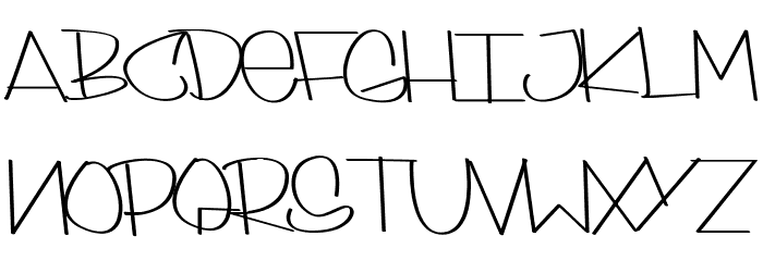 Skinny Style Font LOWERCASE