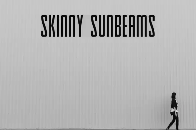 Skinny Sunbeams Font examples