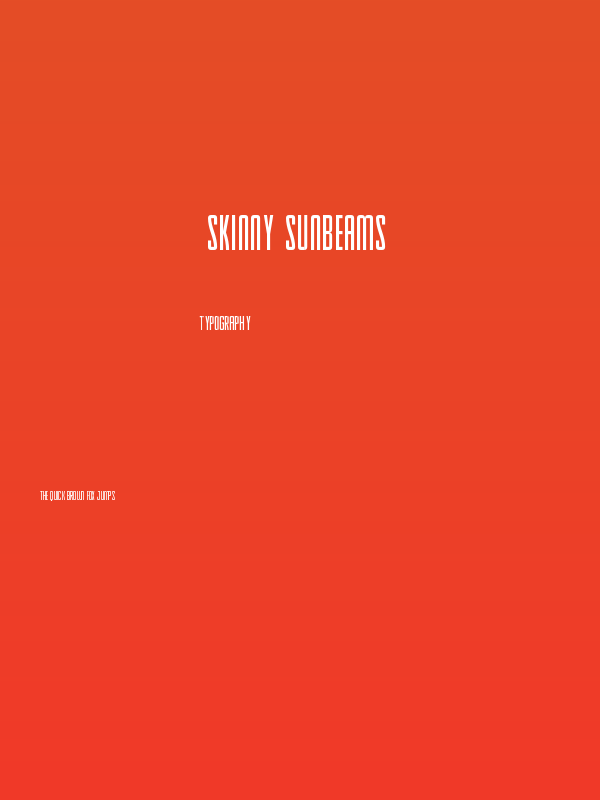 Skinny Sunbeams Poster