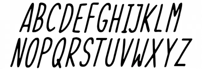 Skinny Things Italic Font Litere mari