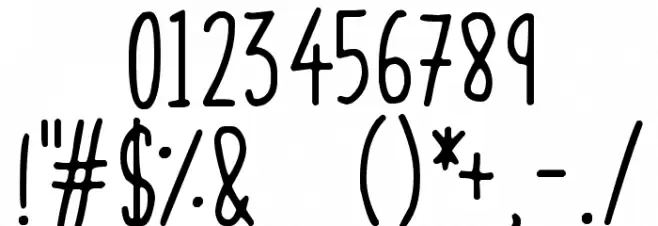 Skinny Things Font OTHER CHARS