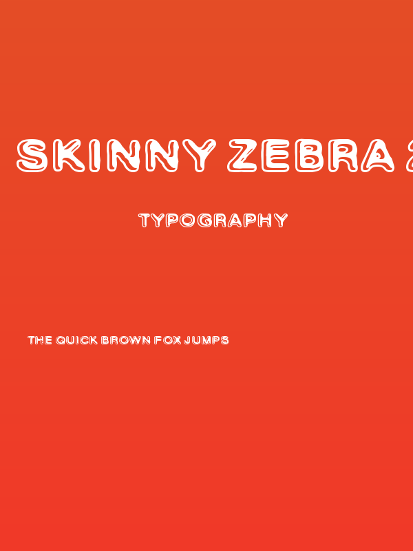 Skinny Zebra 2 Poster