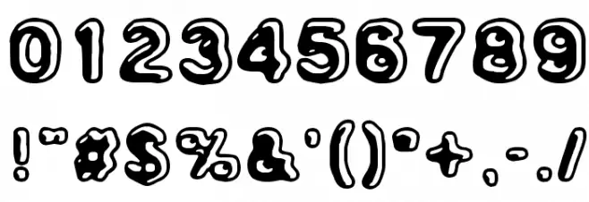 Skinny Zebra Font OTHER CHARS