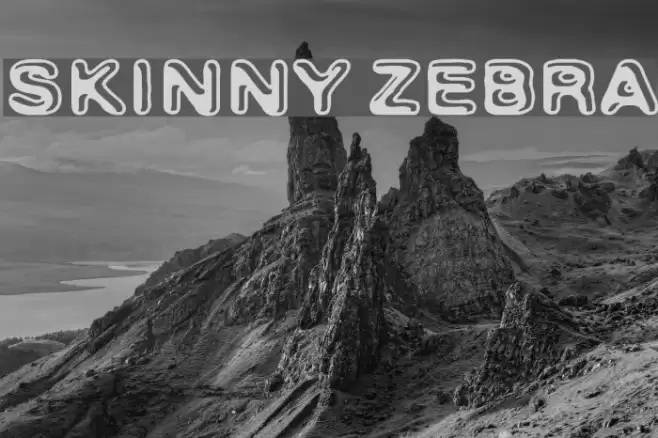 Skinny Zebra Font examples