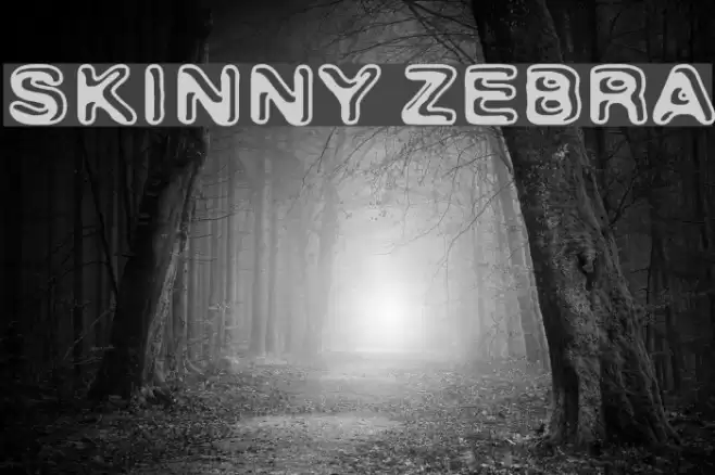 Skinny Zebra Font examples