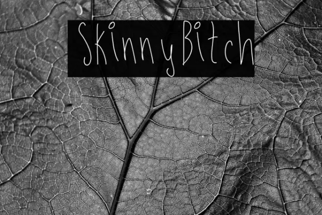 SkinnyBitch फ़ॉन्ट examples