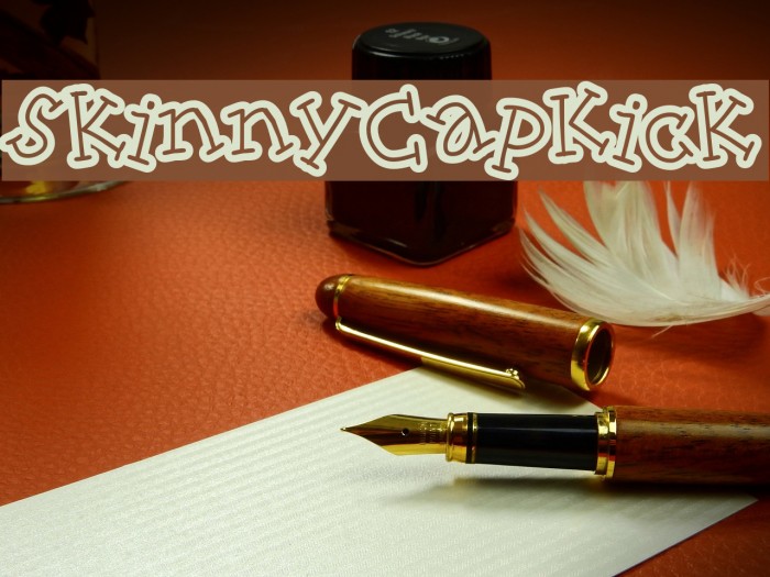 SkinnyCapKick Font examples
