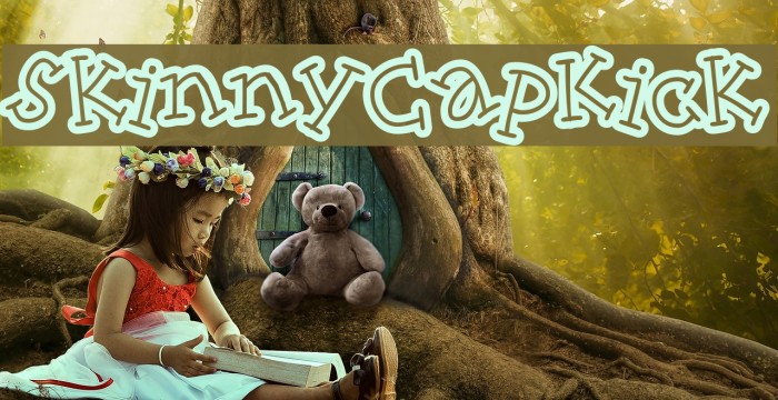 SkinnyCapKick Font examples