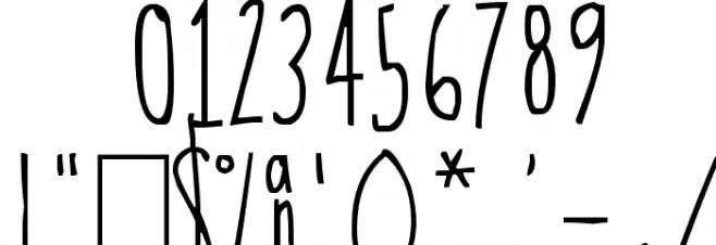 SkinnyChick Font OTHER CHARS