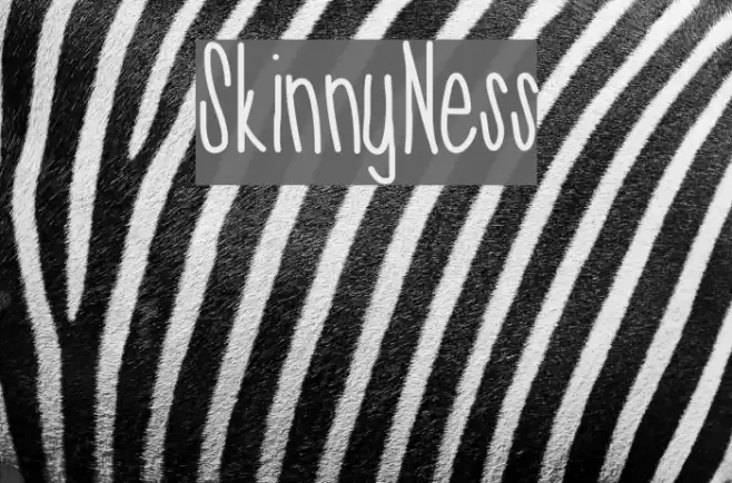 SkinnyNess Schriftart examples