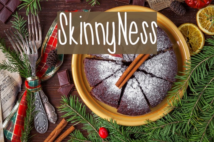 SkinnyNess Font examples