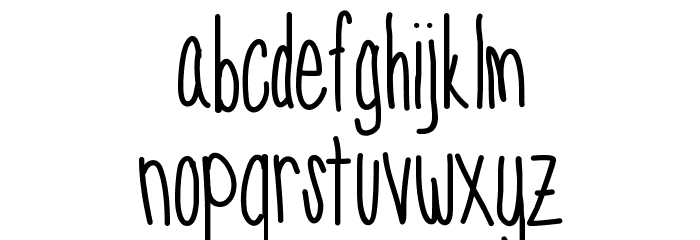 SkinnyNess Font LOWERCASE