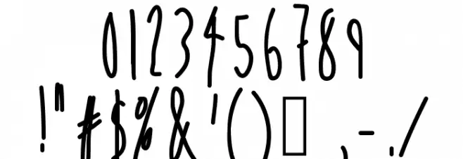 SkinnyVanillaLatte Font OTHER CHARS