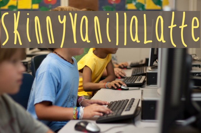 SkinnyVanillaLatte Font examples