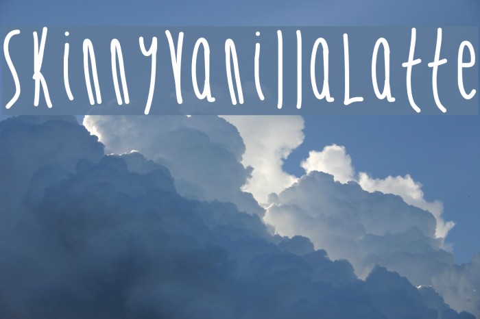 SkinnyVanillaLatte Font examples