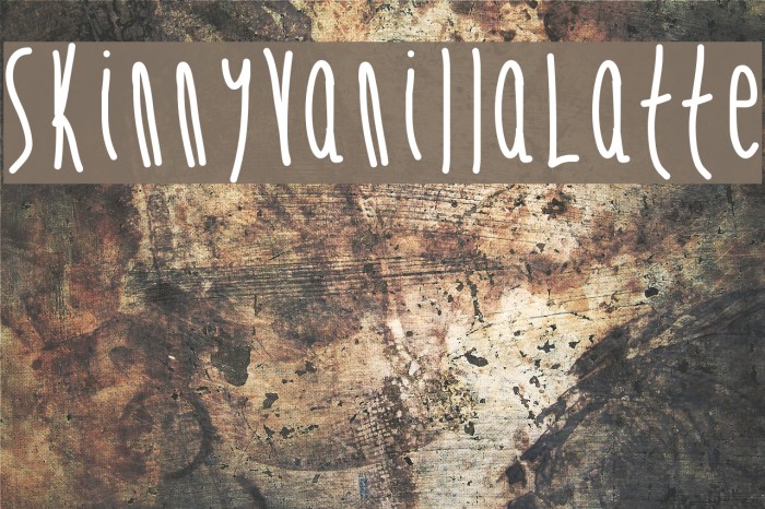 SkinnyVanillaLatte Font examples