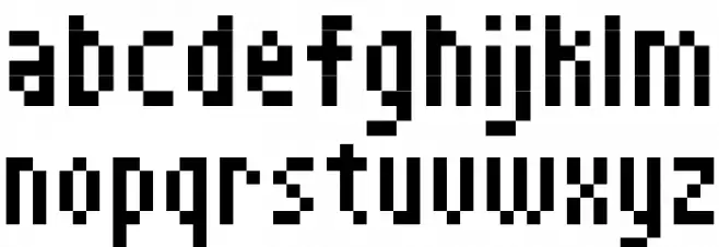 Skinny Schriftart Kleinbuchstaben