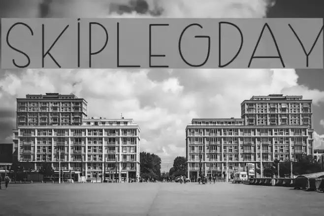 SkipLegDay Font examples