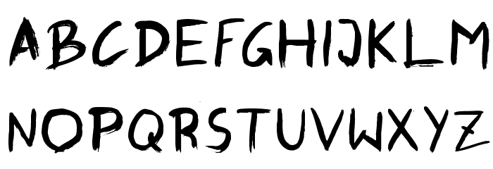 SkippingBrush Font LOWERCASE