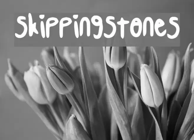 Skipping_Stones Font examples