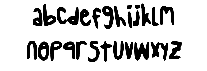Skipping_Stones Font LOWERCASE