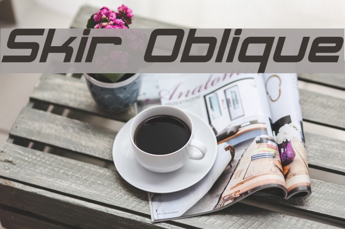 Skir Oblique Font examples