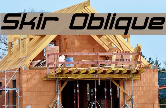 Skir Oblique Font examples