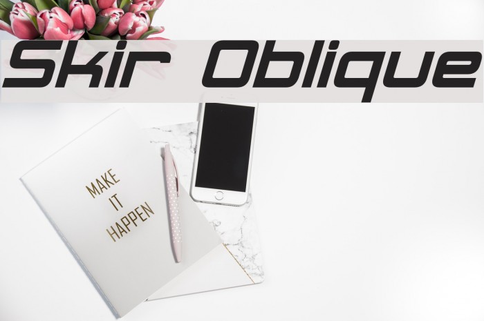 Skir Oblique Font examples