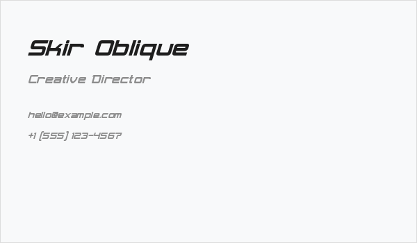 Skir Oblique Business Card