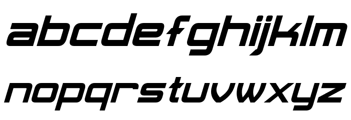 Skir Oblique Font LOWERCASE